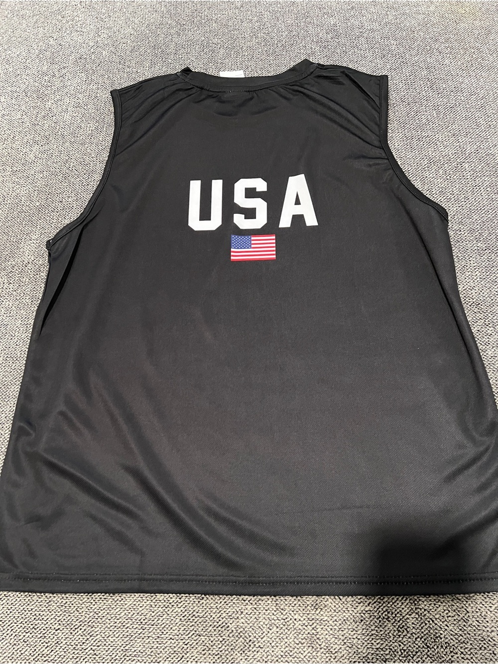 ON SALE!!! USA Flag Black Sleeveless Men's Shirt
